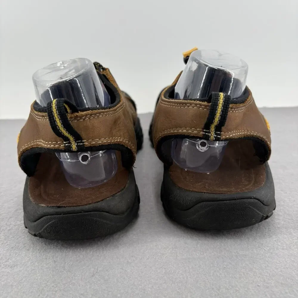 KEEN Newport Bison Brown Leather Waterproof Hiking Sandals Mens Sz 12.5 1001870